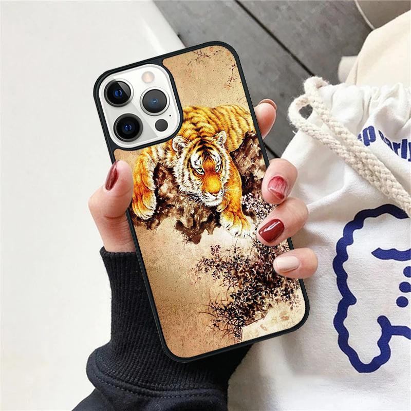Japanese Tiger Phone Case Cover For iPhone 17 Air 12 Plus Max for iPhone 17 Air 15 16 11 13 14 Pro Max Fundas