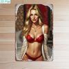 Металлическая табличка Женщина в красном белье 20x30 см