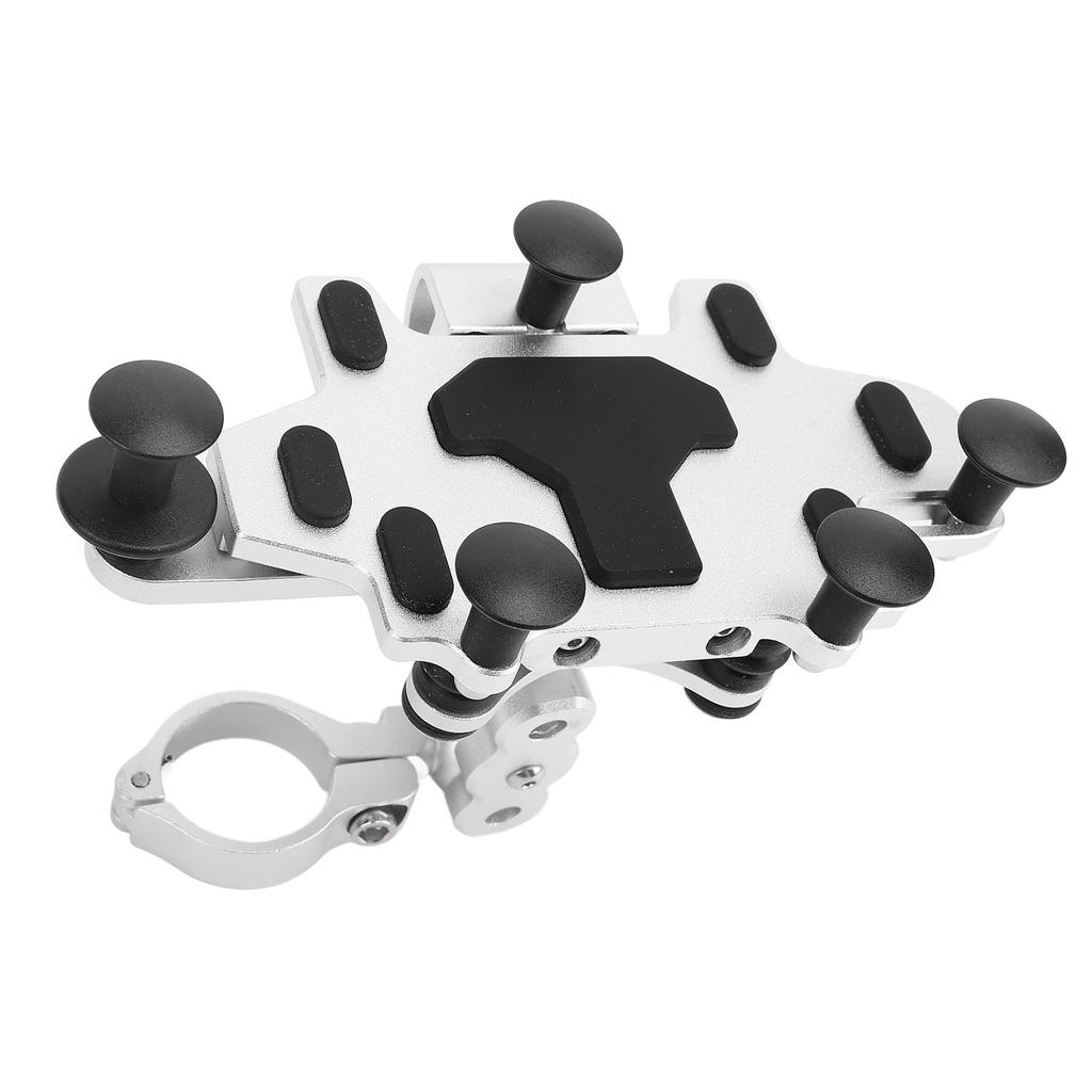 Motorcycle Phone Mount 5 Claw Rotatable Shock Absorbing Silicone Pads Motorcycle Handlebar Phone Holder