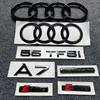 285mm 202mm 3D ABS Car Front Hood Decal Rear Trunk Steering A7 Mark S line Emblem Sticker Auto Accessories For Q5 A7 2012-2018