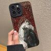 Винтажный Черно-Белый Чехол для Телефона с Лошадью для Samsung Galaxy A56 A55 A36 A35 A26 A25 A15 5G A24 A23 A52 A52S A71 A72 4G