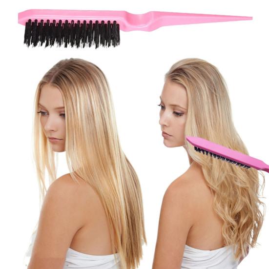3Pcs/Set Hair Styling Comb Kit with Double-side Edge Control Teasing Bristle Brush Rat Tail Women Comb Back Brushing Combing Styling Brush