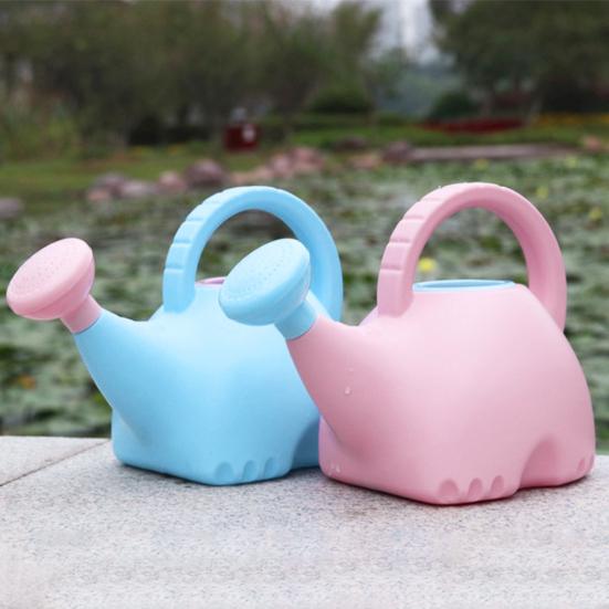1.5L Watering Can Cartoon Elephant Watering Can Kids Watering Bottle with Removable Shower Head for Bonsai Trees Home Office Desktop Plants
