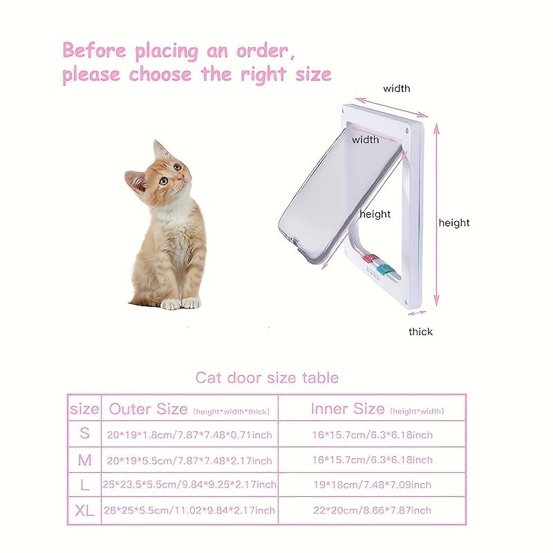 ABS Pet Door for Cats and Dogs, Weatherproof 4-Way Lock, Easy Installation and Free Entry, Multiple Sizes M, L and XL