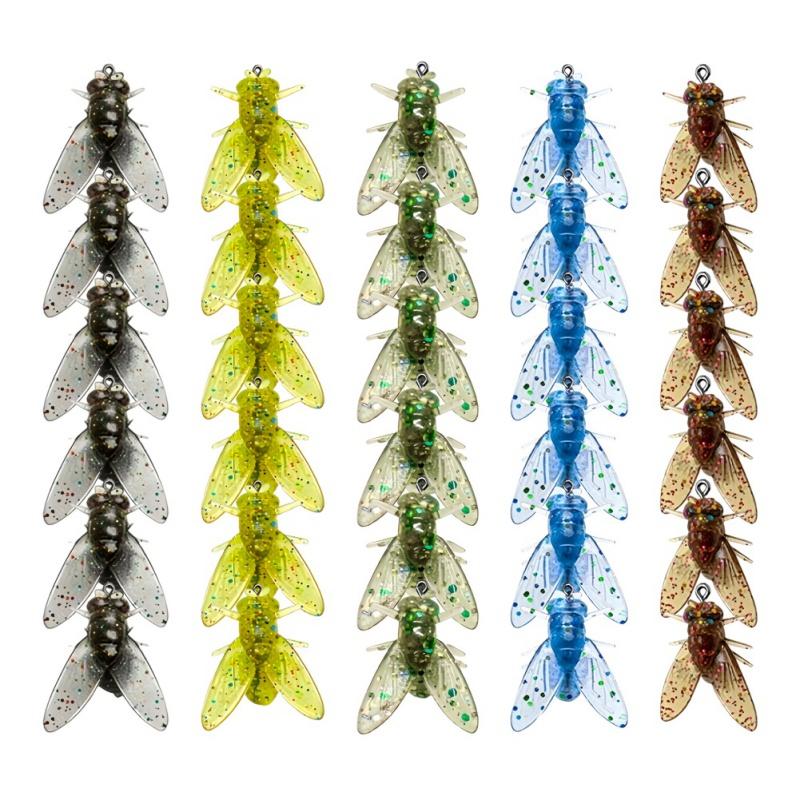 Имитация мушки приманка наживка для рыбалки мягкая приманка с крючками