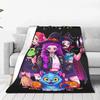 HUNTRIX K-pop D-Demon Hunters Halloween Witches Blanket Children Plush Throw Blanket Couch Bed Flannel Bedspread Sofa