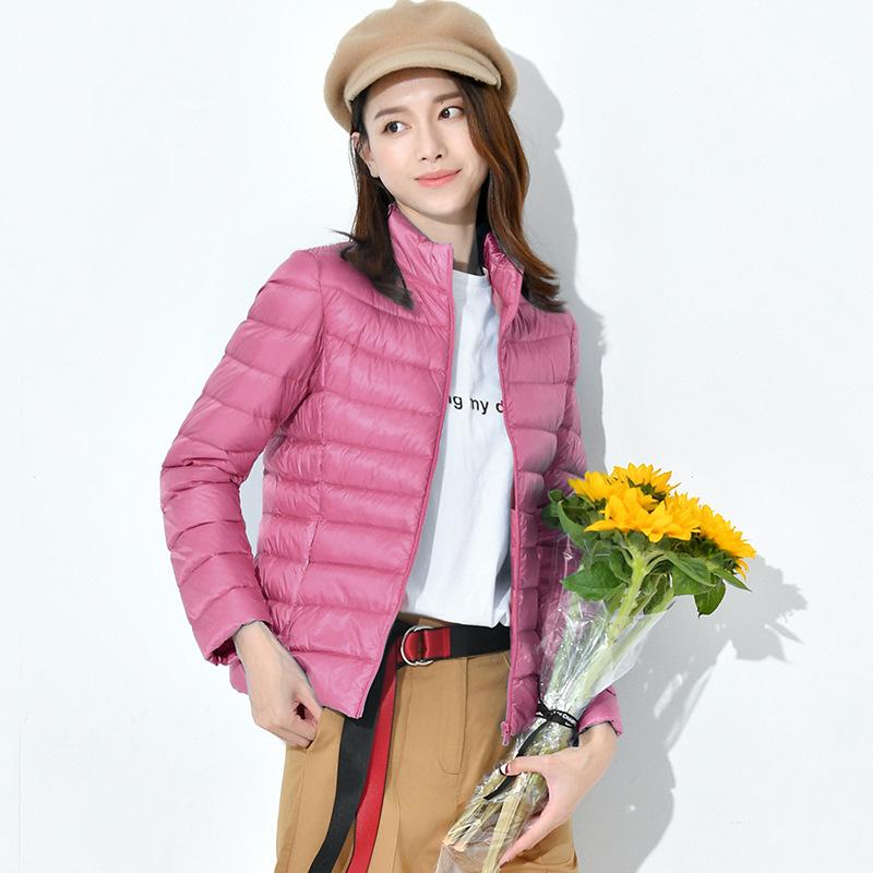 Price new light down jacket women's light short large size fashion light autumn and winter white duck down jacket