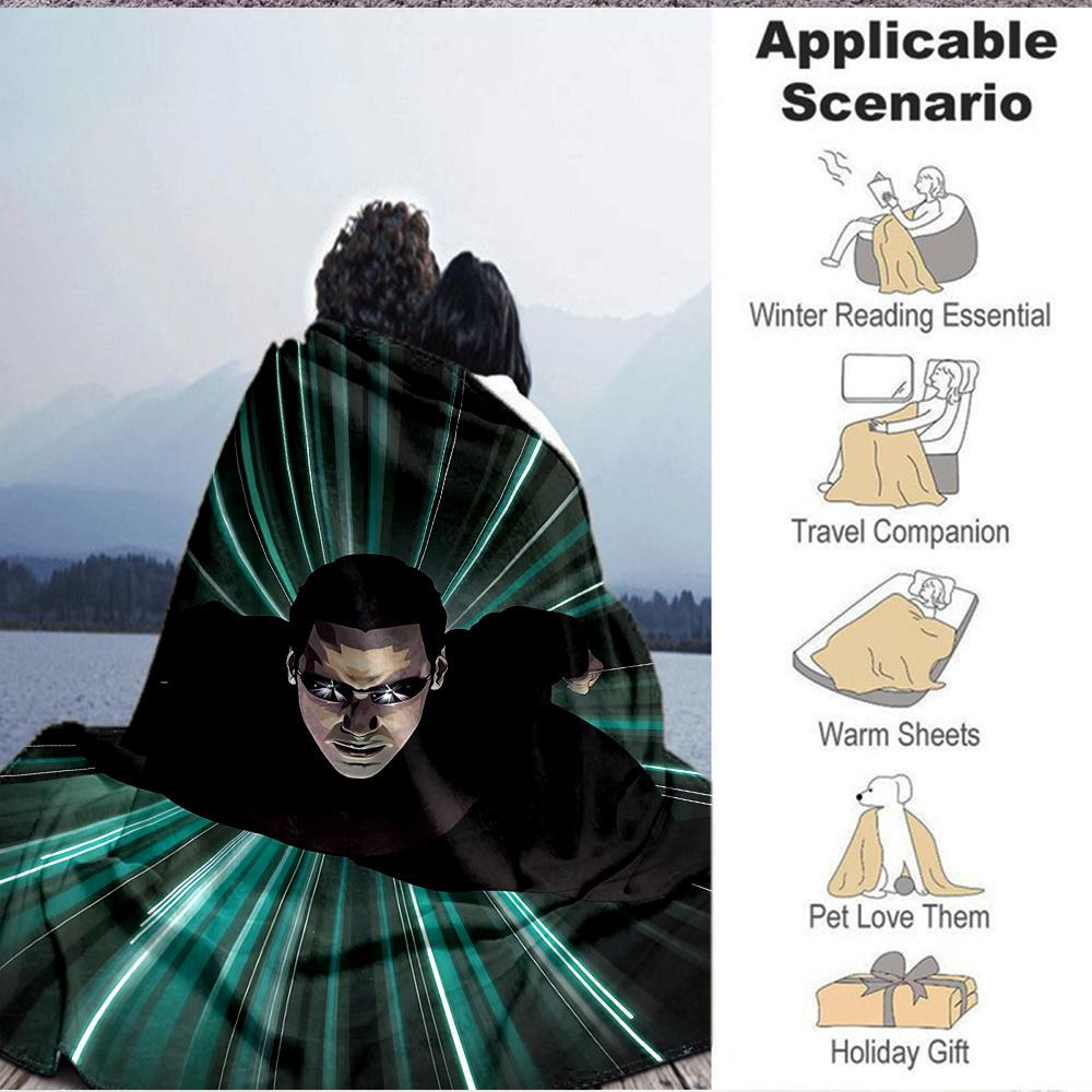 1 шт. Матрица, Нео Плед Легкий Фланелевый Плед Для Дивана, Кровати, Путешествий, Кемпинга, Гостиной, Офиса, Дивана, Кресла И Кровати