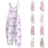 Women's Jumpsuit Carnival  Print Casual Loose Vintage Shoulder Strap Cotton Linen