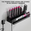 Wall-Mounted Bracket For Curling Wand/Hair Dryer Storage Rack Stand Multifunctional Large Shelf Hair Styling Tool Holder