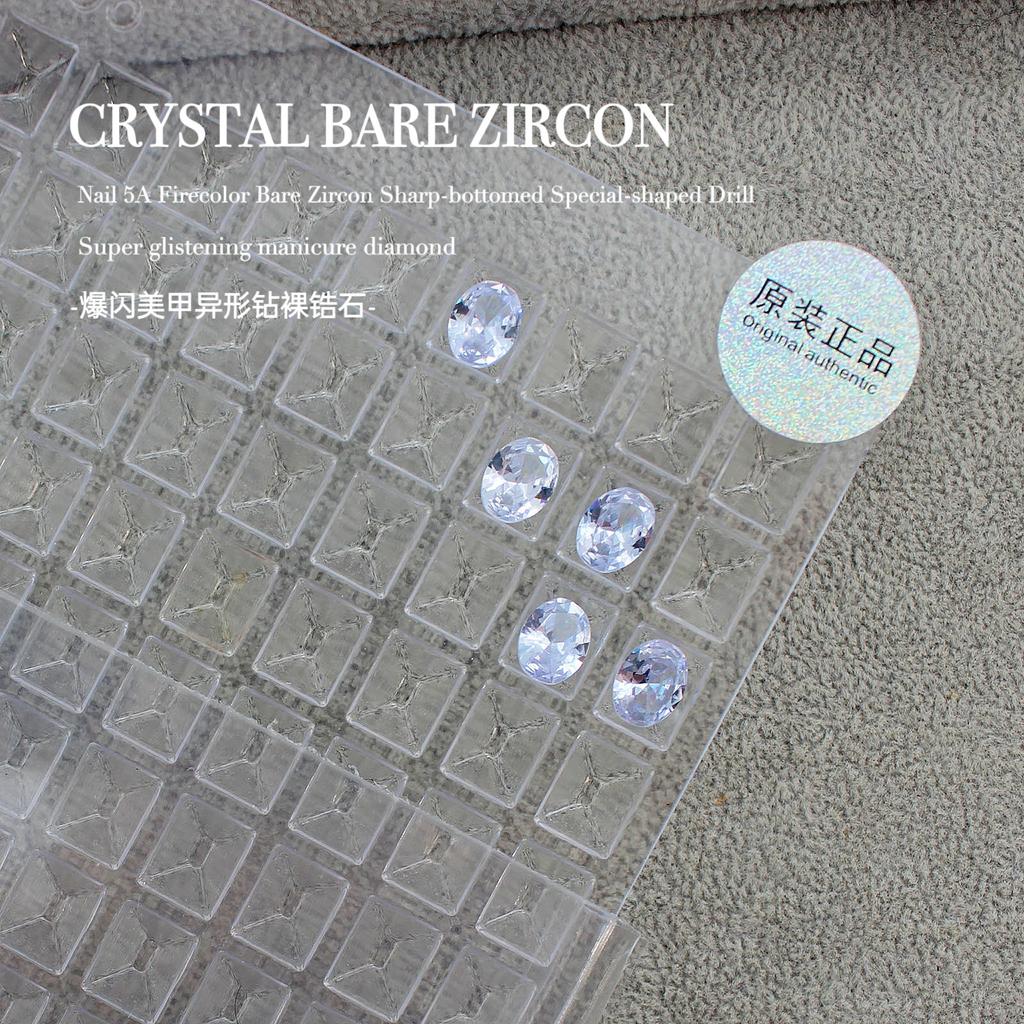 Вспышка Мини Маленький Голый Цирконий Кончик Нижний Куча Бриллиантовый Инопланетный Камень Сахарный Голубиный Яйцо Капля Воды Дизайн Ногтей Конский Глаз Украшения Для Ногтей