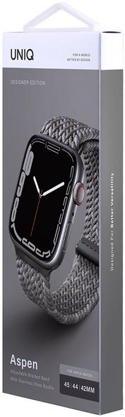 Uniq aspen strap for apple watch 42/44/45mm braided de gray aspdepgry