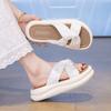 Stepping On Shit Feeling Thick-bottomed Cool Slippers Women's Outer Wear Summer 2025 New Chinese Style with Skirt One-word Drag Pregnant Women Sandals