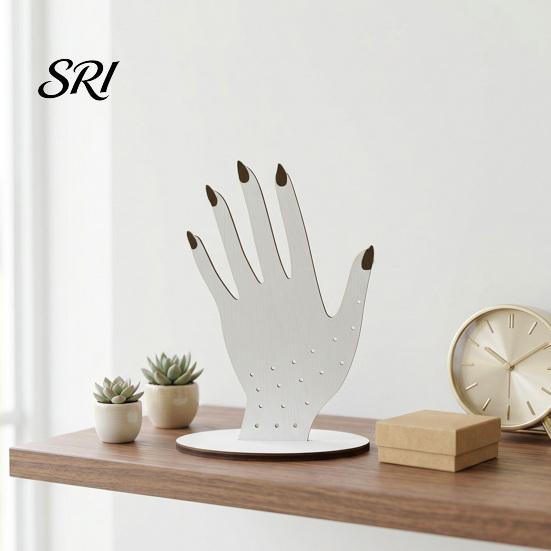 Jewelry Holder Stand Hand Shape Ring Holder, 2D Wooden Display for Bracelet And Earring Rings Necklace, Minimalist Dresser Decor, Decorative