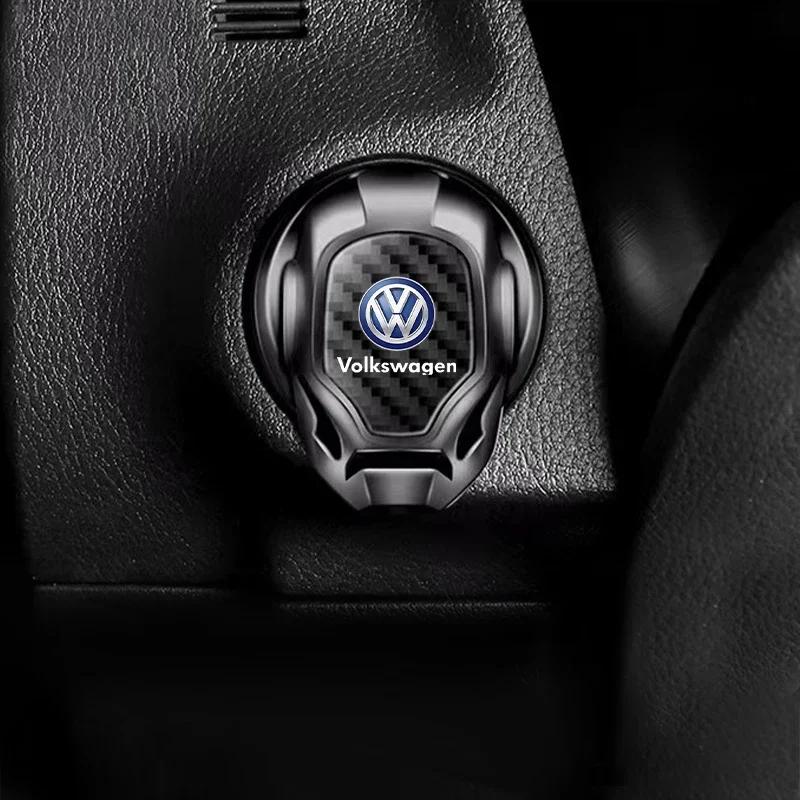 Car One-touch Start Cover Engine Ignition Switch Button Decor Sticker Caps For VW Golf 3 4 MK3 MK4 Passat 3BG Polo 6N 9N Borav Ub7