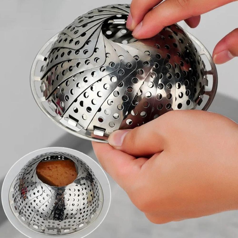 Multifunctional Steamer Rack Stainless Steel Steamer Plate Folding Dish Steam  Food Steamer Basket