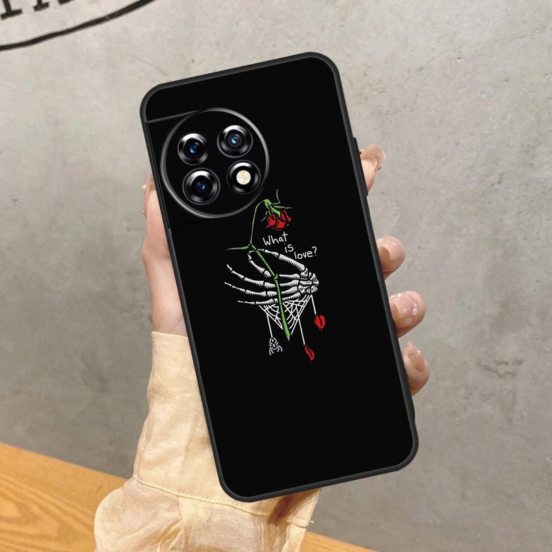 Чехол Skeleton Hand Rose Gothic для OnePlus 8 9 10 Pro 15 15R 13 R 12 11 13T 10T 8T Nord CE 5 2 3 4 Lite N20 N30