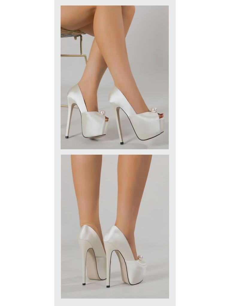 Стильные босоножки на платформе Stiletto Pearl – сексуальная водонепроницаемая обувь на высоком каблуке для женщин
