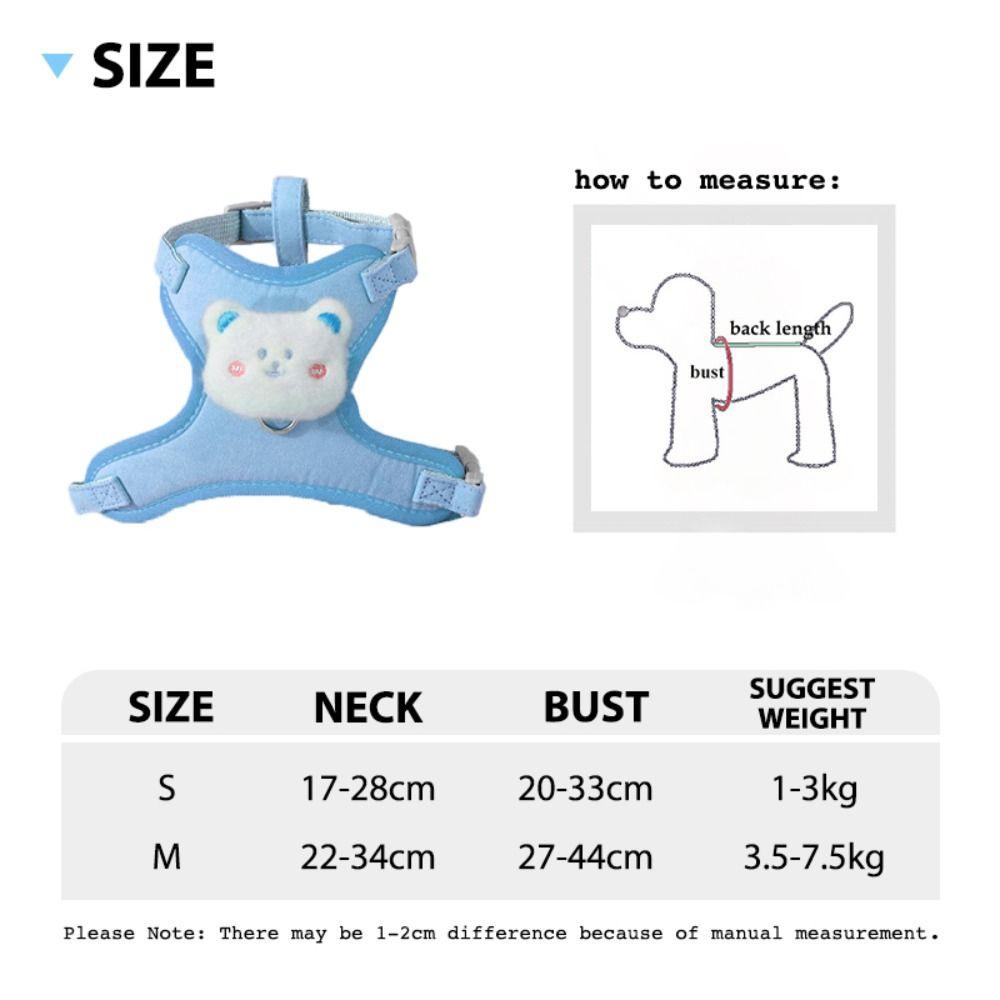 Cute Animal Dog Chest Straps Breathable Pet Walking Harnesses Lead Summer Pet Vest Harness Pet