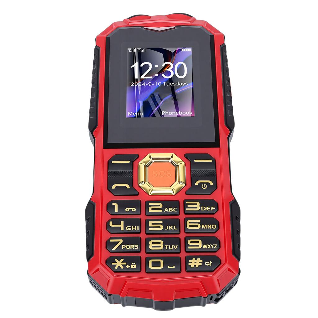Кнопочный мобильный телефон 4G LTE разблокированный с кнопкой SOS 16800 мАч Dual SIM MP3 Звонки SMS Функции Интернет Красный