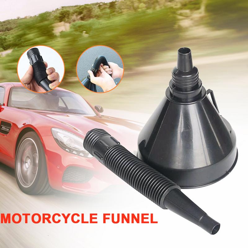 Car Engine Refueling Funnel with Filter Car Motorcycle Truck Oil Gasoline Filling Strainer Extension Pipe Hose Funnels Tool Mass Air Flow 3