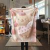 1 шт. Фланелевое одеяло с принтом Pompompurin, Высокое качество, Для всех сезонов, Декор для дома, Тепло и уют, Идеально для Рождественских подарков