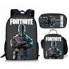 Комплект рюкзака большой вместимости Fortnite Fortress Night Ткань Оксфорд 20-35л Дышащий Водонепроницаемый Мультяшный рисунок Уличный стиль