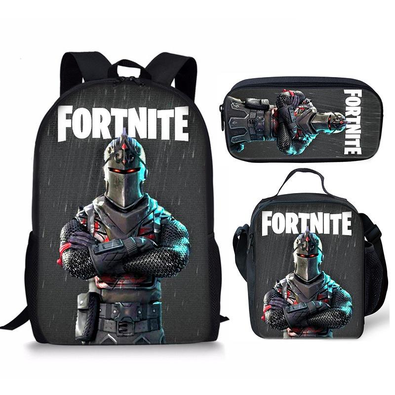 Комплект рюкзака большой вместимости Fortnite Fortress Night Ткань Оксфорд 20-35л Дышащий Водонепроницаемый Мультяшный рисунок Уличный стиль