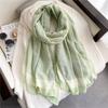 Scarf X0m Large Size Travel Scarf Women's Headscarf Sunscreen Shawl Autumn and Winter Scarf Cotton and Linen