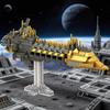 MOC Игра Космический линкор Строительные блоки Модель космического корабля с подставкой для демонстрации Образовательная игрушка «Сделай сам» Креативное настольное коллекционное изделие