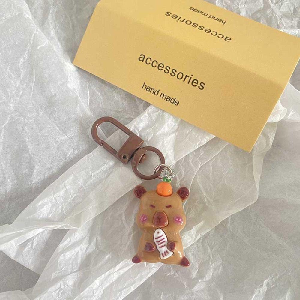 Animal Capibara Bag Hanging Creative Kapibara Pendant Fashion Capybara Keychain  Car Key Pendant