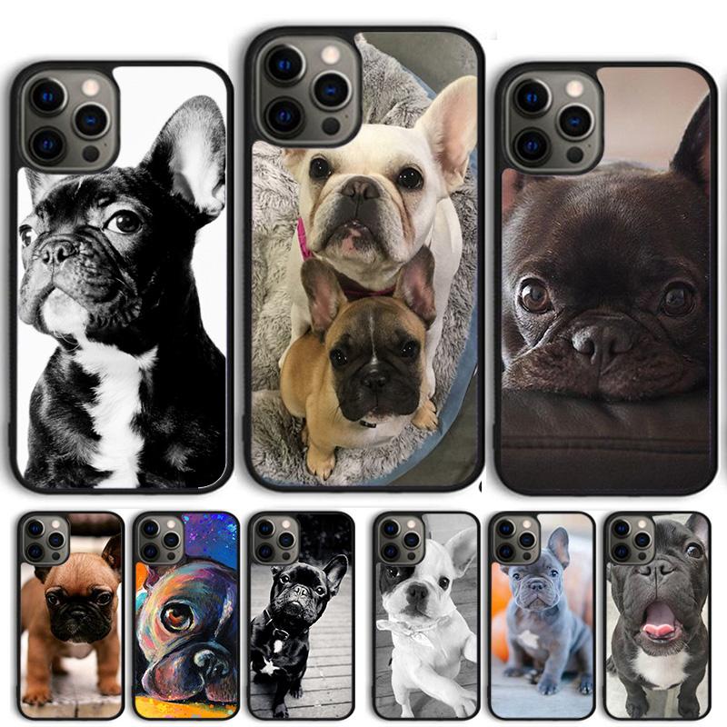 Cute Puppy French Bulldog dog Phone Case Cover For iPhone 17 Air 15 16 Pro Max 14 13 12 11 Pro Max Plus Coque