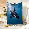 Anime whale Throw Lightweight g Flannel Blanket Soft Skinfriendly for Summer Cooling