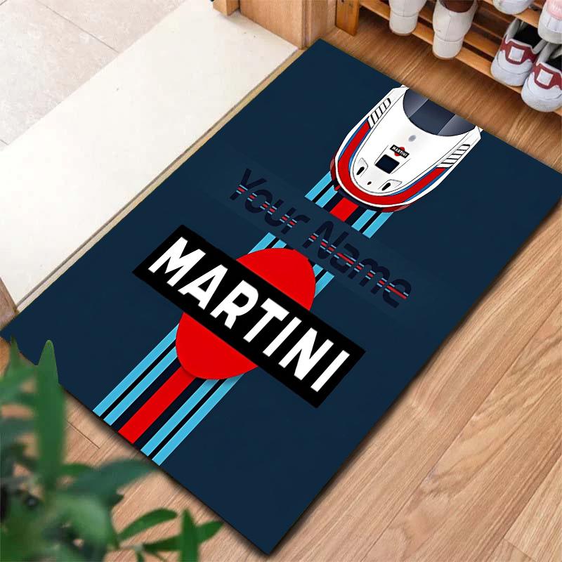Martini Helmet Custom Name Carpet Rug For Living Room Bedroom Home Sofa Decoration Kids Play Nonslip Floor Mat