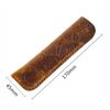 Portable Brown Embossing Flower Retro Pencil Pouch Gift Protection Case Storage Bag Pen Bag