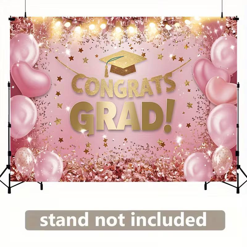 2D Sweet Pink Gold Graduation Bedroom Tapestry