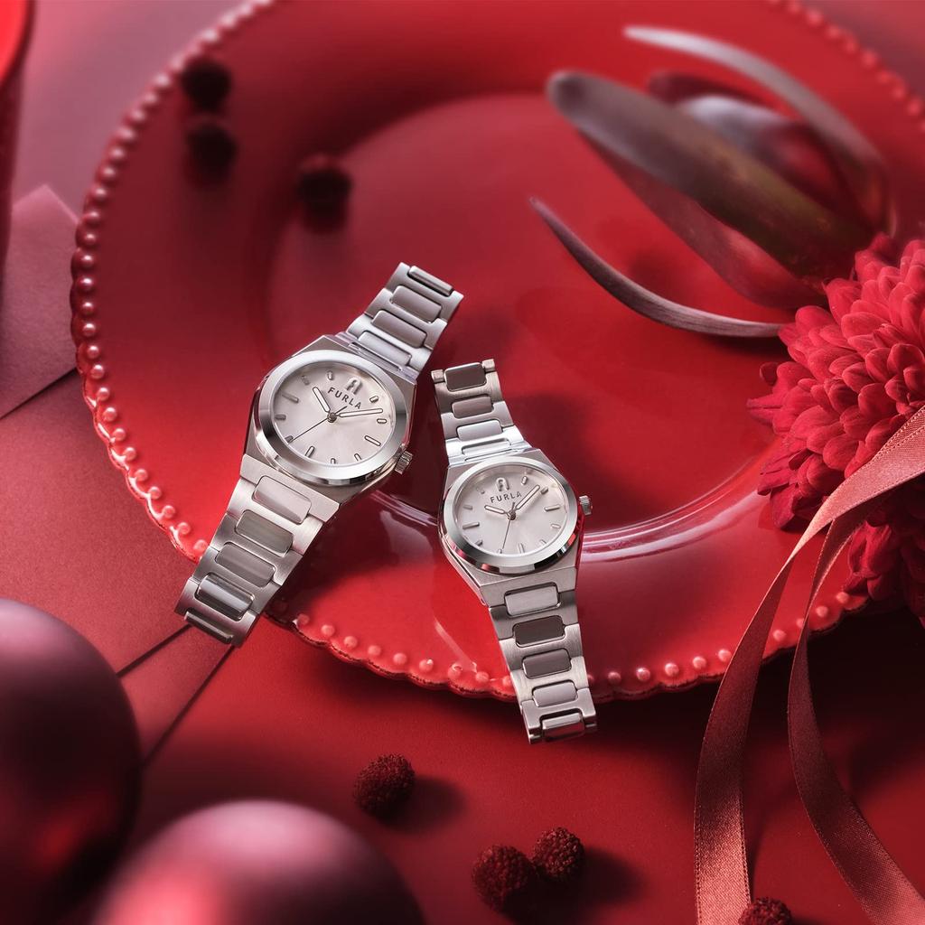 Часы FURLA TEMPO PAIR Серебряный циферблат из нержавеющей стали Кварцевые часы 33MM Ювелирные изделия Аксессуар WW00014004L1 [Furla] Женские