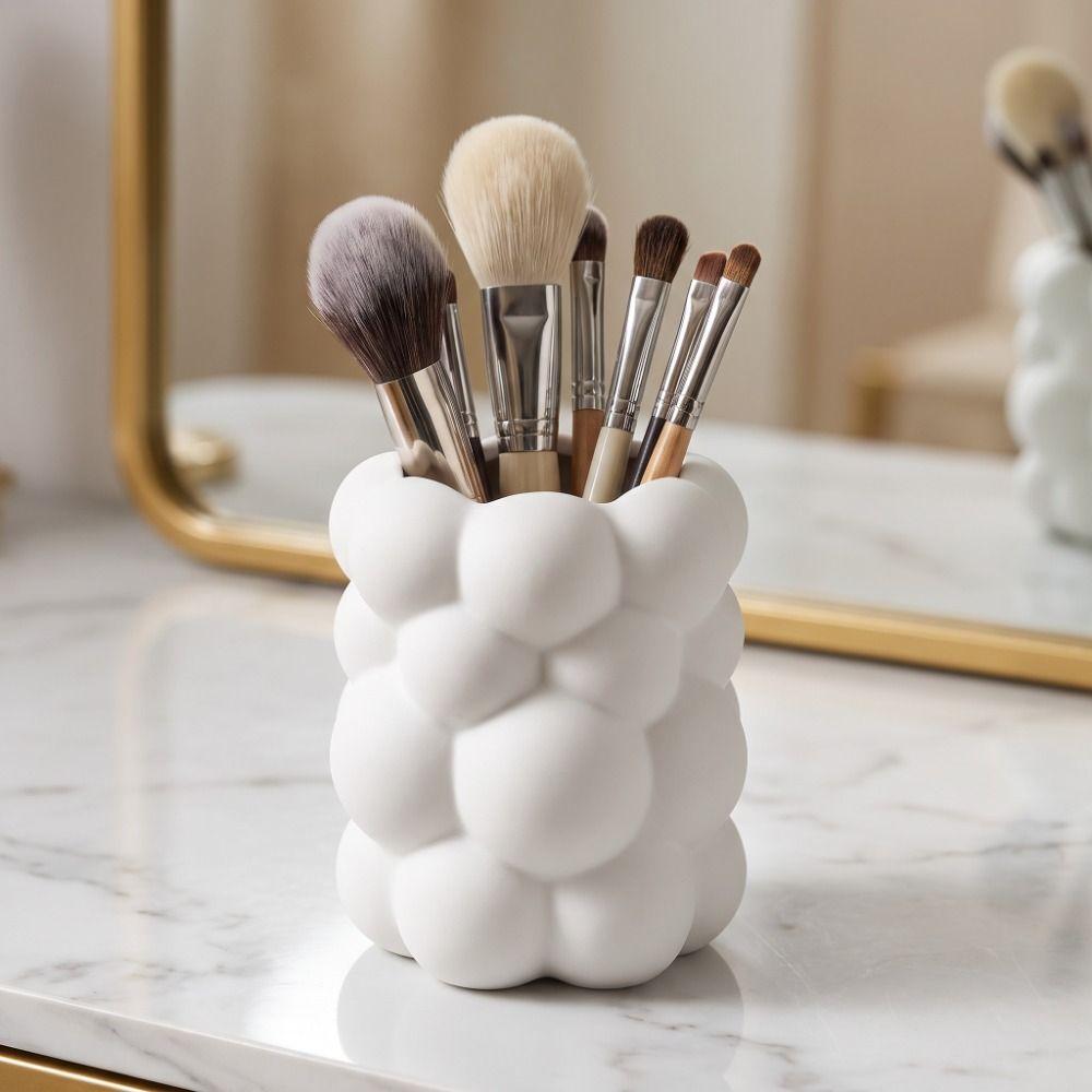 Cloud-shaped Pencil Holder 3D Printed Makeup Brush Storage Desktop Organizer Cosmetic Organization