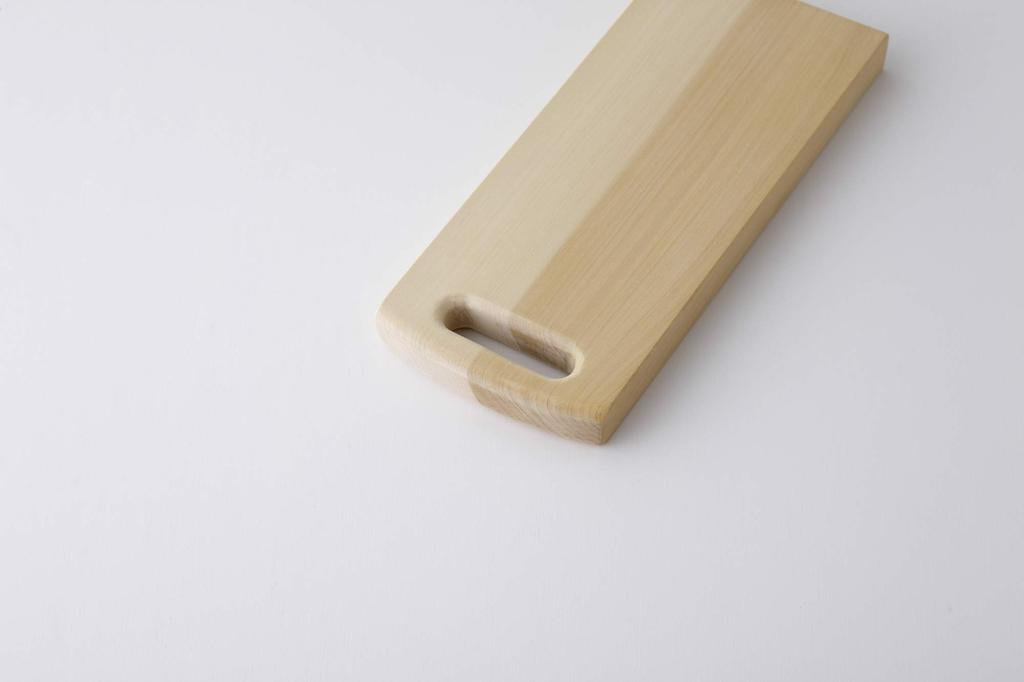 Дятел Резка дерева Гинкго Сделано из натурального дерева гинкго Разделочная доска с отверстиями для ручек и углов Доска, Япония, Дерево, (2 Маленьких)