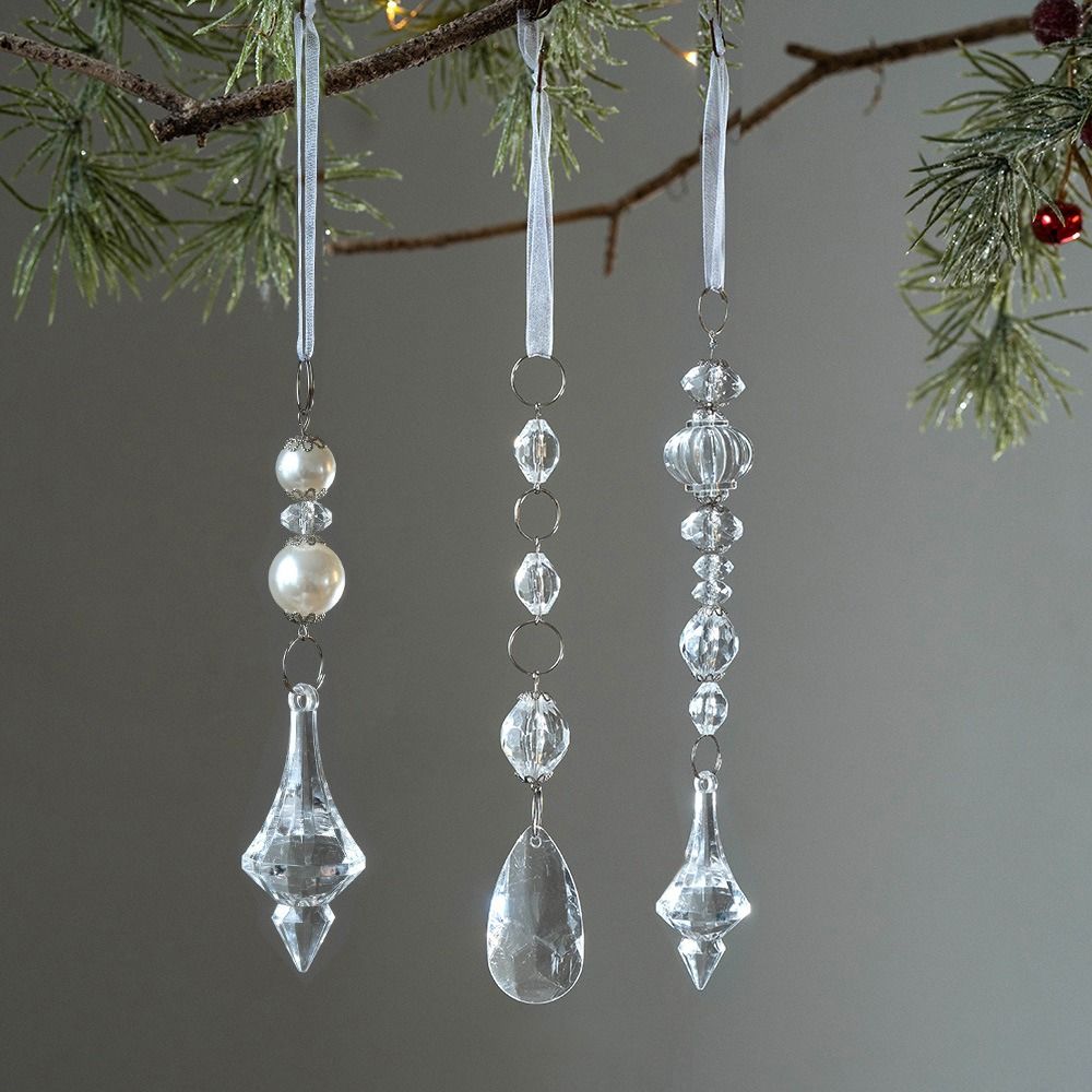 Акриловая подвеска «Ледяной бар», прозрачная, подвеска-сосулька на рождественскую елку, оформление сцены