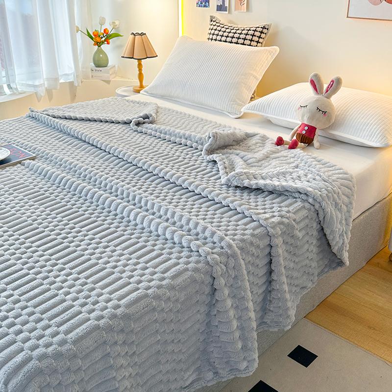 Faux Fur Rabbit Down Cozy Warm Blanket Fall Winter Warmth Bed Sheets Soft Comfortable Sofa Blankets for Throw Shawl Blanket Knee