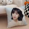 Talented Korean Beautiful Actress PPark Eunbin Cushion Cover Throw Pillow Cover Hidden Button Durable Polyester Chair Cushion