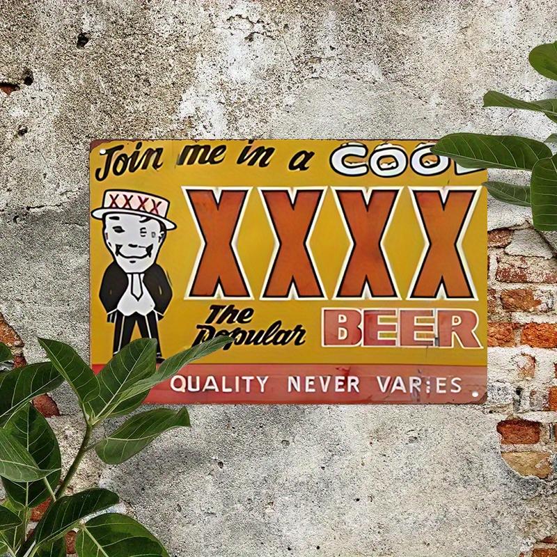 Vintage Metal Tin Sign Join Me in a Cool Beer xcm Retro Wall Art Bar Decor