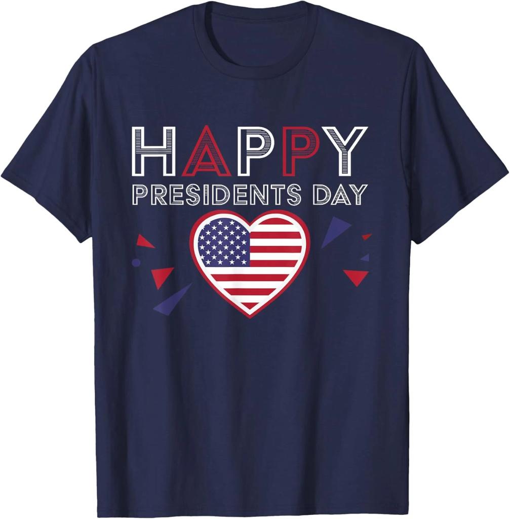 Happy Presidents Day America Celebrates Heart Patriot Unisex T-Shirt