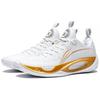 Li Ning Wade 808 2 Dynasty Износостойкие Низкие Баскетбольные Кроссовки Мужские Бело-Золотые ABPS037-2