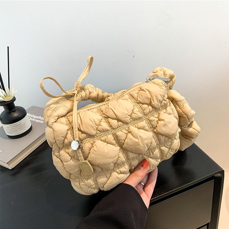 Niche Cloud Bag Crossbody Bag for Women New Puff Folded Down Bag Underarm Bag Lightweight Dumpling Bag