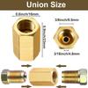 12pcs Brake Line Fitting Set, 3/16" Brass Brake Line Connector, Internal Thread Inverted Fitting, M10 Thread, Brass Fitting
