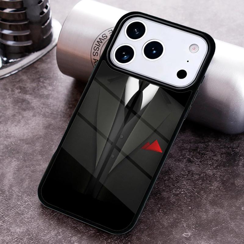 Man Suit Shirt Tie Phone Case for iPhone 17 16 15 Pro Max Air 14 13 12 11 Plus Shockproof Capa Cover