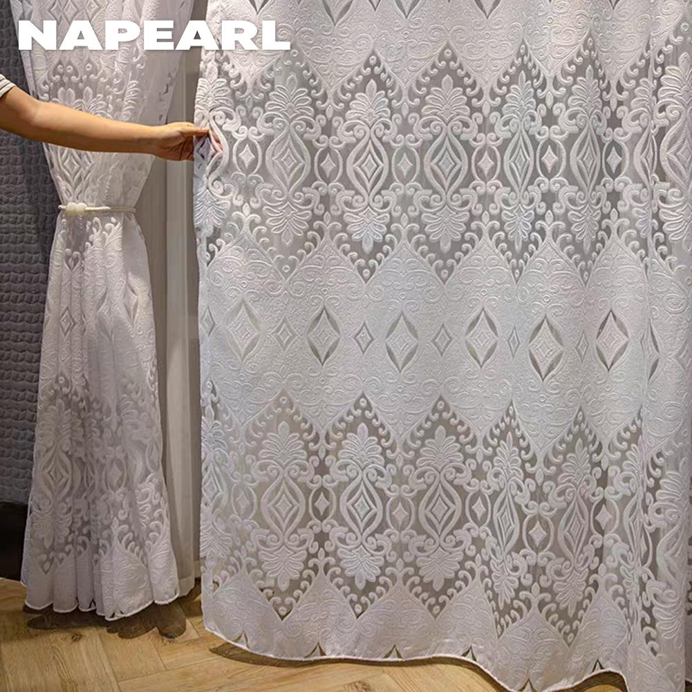 1 шт. NAPEARL 10-30% затемняющие модные и роскошные жаккардовые полые удобные шторы для гостиной, спальни, домашнего декора