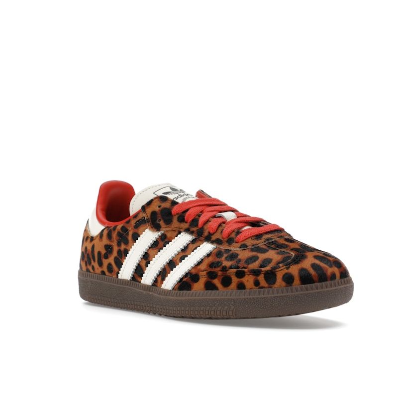Adidas Samba OG Cheetah Pack - Preloved Red Women Sneakers Brown Core-Black Cream-White JI2734